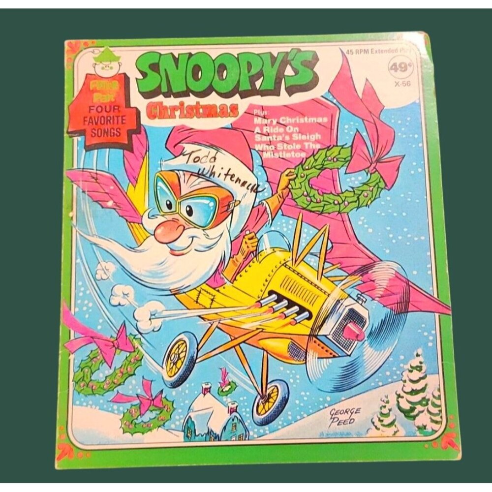 "Snoopys Christmas" 7" Vinyl Record By Peter Pan Records